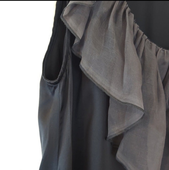 GEREN FORD Silk Ruffle Shift Dress S - Picture 2 of 5